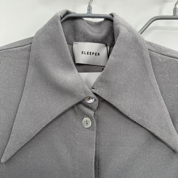 Sleeper Lurex Lounge Suit with Pants in Silver Metallic sz S Small Matching Set - Picture 4 of 16